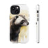 Badger on a Yellow Background - Impact Resistant Phone Case iPhone 13 Mini Glossy